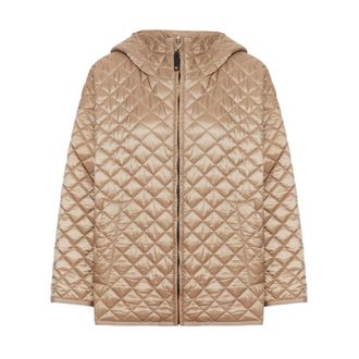 Max Mara Winter Jackets, female, Brown, Size: S The Cube Quilted Jacket