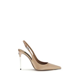 Dolce & Gabbana Beige Silk High Heel Womens Pumps