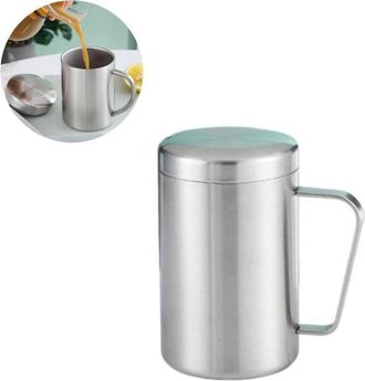 OEM Taza/vaso De Acero Inoxidable, Taza De Acero Inoxidable Para Uso Dom&eacute;stico, Doble Pared E Irrompible, Taza De Caf&eacute;/t&eacute; Isot&eacute;rmica Con Tapa Y Asa