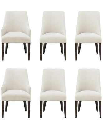 Manhattan Comfort 6Pc Beever Chenille Dining Chair & Arm Chair Set
