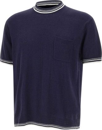 Paolo Pecora Sweaters Blue - Heren - T-shirts - Blauw - S - Tops