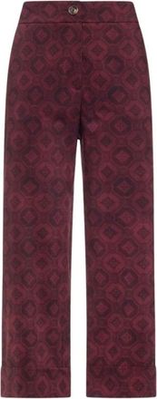 Pierre-Louis Mascia Dylan Palazzo Broek - Dames - Wijde Broeken - Rood - S - Wol - Broeken