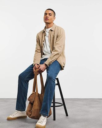 Jacamo Slim Fit Stretch Jeans Mid Wash