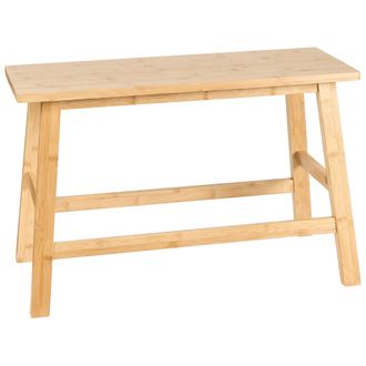 Beliani Beliani - Banco De Ba&ntilde;o De Bamb&uacute; Taburete Consola Minimalista Madera Clara Iguazu