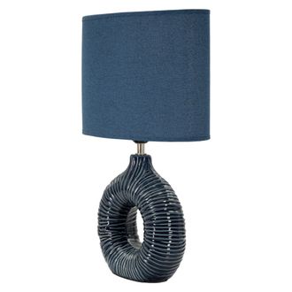 Dmora L&aacute;mpara De Mesa Mirny, Necesaria 1 Bombilla, Casquillo E14, Pantalla, Azul