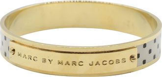 Marc Jacobs Pre-owned Womens by Logo Plaque Bangle in Gold Metal - One Size