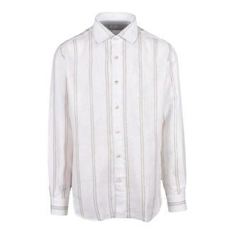 Eleventy Casual Shirts, male, White, Size: 3XL Camicia Garzata