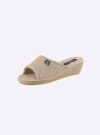 Casual Looks Pantoffel CASUAL LOOKS, Damen, Gr. 36, beige, Schuhe Pantoffel