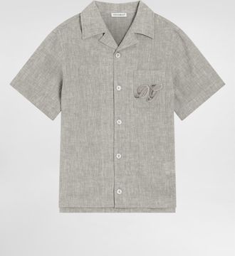 Dolce & Gabbana Linen Shirt - Man Green 10 Years