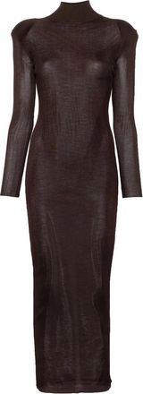 Self Portrait Bruine Elegante Jurk Ss 25-945X - Dames - Maxi kleedjes - Bruin - XS - Kleedjes