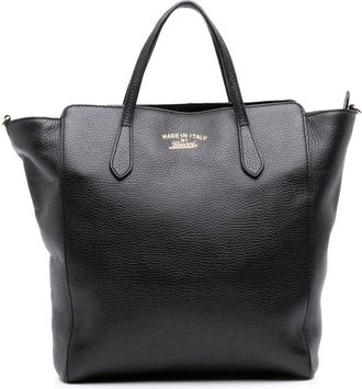 Gucci Borsa tote Swing convertibile in pelle 2016-2025 - Nero