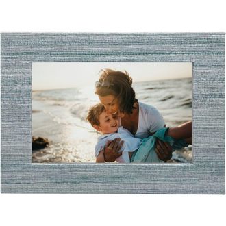 Mariposa Capri Faux Grasscloth 4 x 6-Inch Picture Frame in Aqua at Nordstrom