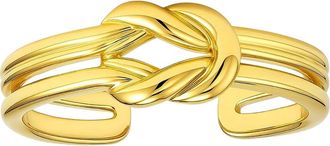 Gabi Rielle Two-Tone Adjustable Parallel Band Ring in Gold at Nordstrom Rack