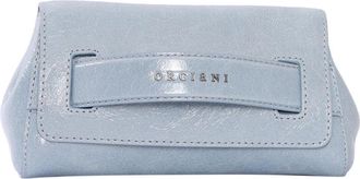 Orciani Shoulder Bags, female, Blue, Size: ONE SIZE Gossip Vanity Leather Clutch