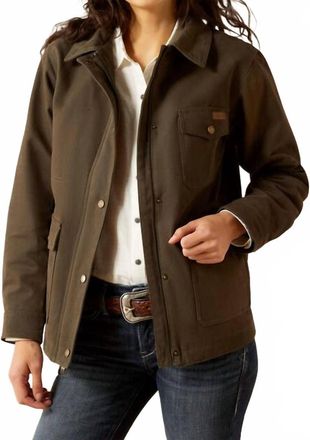 Ariat Western Canvas Chore Jacket In Earth