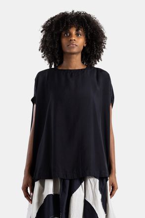 CASEY CASEY Womens Top Francesca Tulipy Black