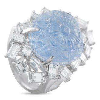 Luxury Bazaar Platinum 3.75ct Diamond and Sapphire Ring MF05-012026