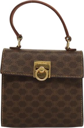 Celine Macadam Brown Canvas Handbag (Pre-Owned)