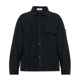 Stone Island Chaqueta con parche de logo - Jackets - Hombre - Negro - 2XL