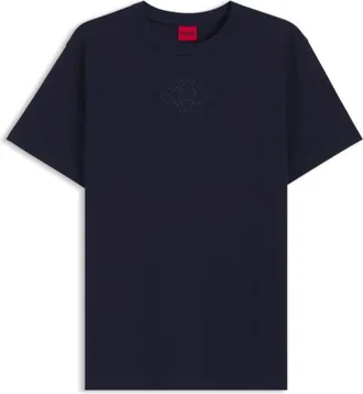 HUGO BOSS Cotton T-shirt with embroidered logo