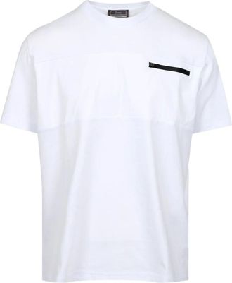 Herno zip-pocket panelled T-shirt - men - Fabric - 52 - White