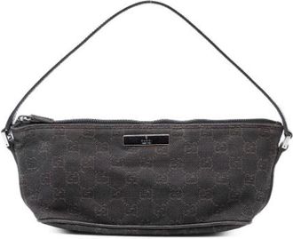 Gucci Pre-owned Shoulder Bags, female, Brown, Size: ONE SIZE Pre-owned Denim Shoulder Bag