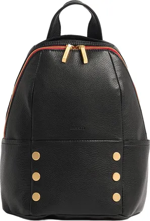 Hammitt Hammitt Hunter Black Brushed Gold Red Zip Med