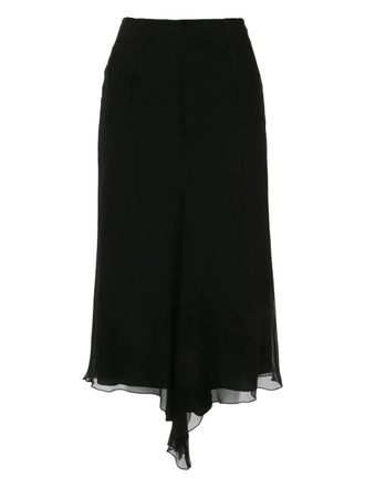 Victoria Beckham corset-style skirt - women - Silk - 8 - Black