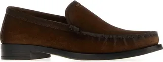 Prada Womens Suede Loafer Brown Calfskin