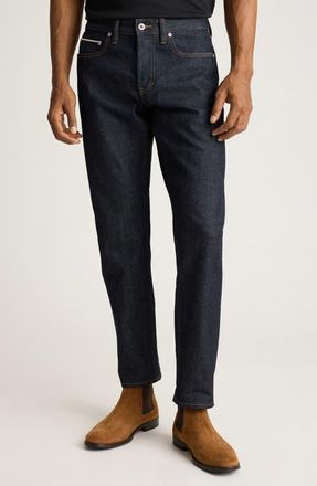 Bonobos Japanese Stretch Selvedge Straight Leg Jeans in Rinse Wash at Nordstrom, Size 32 X 34