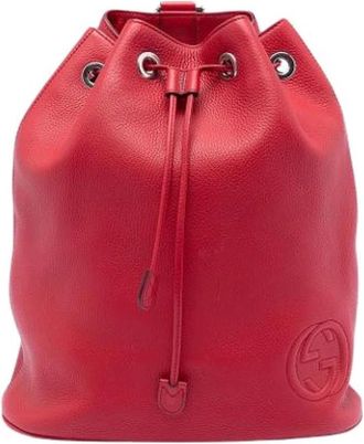 Gucci Pre-owned Backpacks, female, Red, Size: ONE SIZE Pre-owned Vintage Backpack