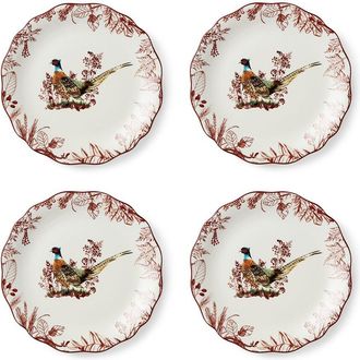 Certified International Pheasant Grove Set Of 4 Dinner Plates