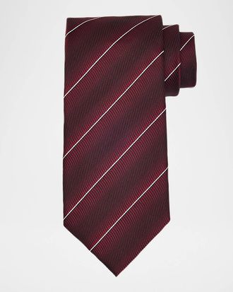 Tom Ford Men & apos;s Linen Diagonal Stripe Tie