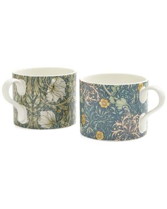 Spode Morris & Co. Set Of 2 Seaweed And Pimpernel Mugs