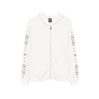 HTC Stud-embellished Zip-up Hoodie