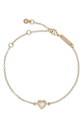 Ted Baker Hansa Crystal Heart Bracelet in Gold Toneclear Crystal at Nordstrom