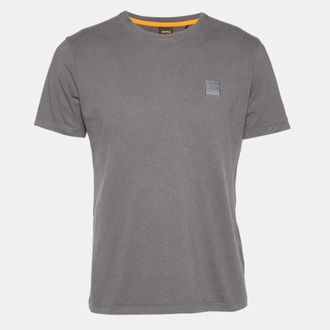 Boss Orange by Hugo Boss Grey Cotton Knit T-Shirt