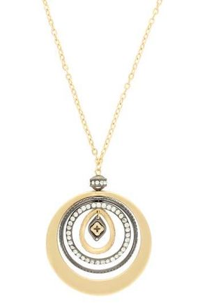 Olivia Welles Amberly Crystal Pendant Necklace in Gold at Nordstrom Rack