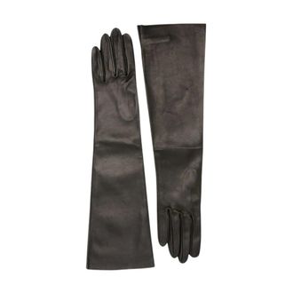 Cortana Accessoires, Dames, Zwart, S, Leer, Lange handschoenen