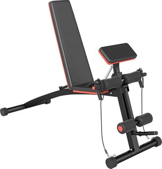 OEM Banco De Musculaci&oacute;n Plegable, Banco De Pesas, Respaldo Inclinable De 7 Niveles, Extensi&oacute;n De Pierna, Coj&iacute;n De Predicador, Banda De Resistencia, Para 