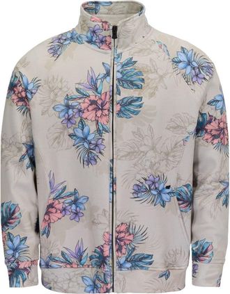 Lords of Harlech Exotic Floral Mens Printed Zip Jacket in Exotic Floral Neutral at Nordstrom, Size Small