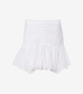 Isabel Marant Daneen ruffled cotton-blend miniskirt