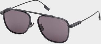 Ermenegildo Zegna Orizzonte I Titanium Navigator Sunglasses