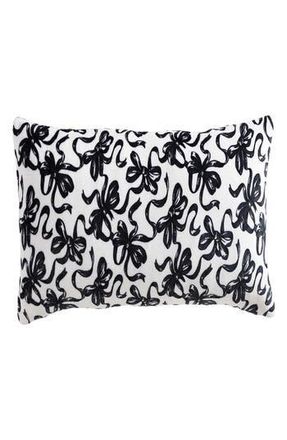 Betsey Johnson Ballet Bows Plush Decorative Throw Pillow in Medium /Dark Grey at Nordstrom Rack
