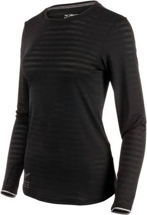 Mizuno Womens Alpha Eco Running Long Sleeve Shirt In Black