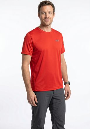 Jack Wolfskin Funktionsshirt JACK WOLFSKIN TECH T M, Herren, Gr. XL (54/56), siren rot, Obermaterial: 100% Polyester, normal, Rundhals, Shirts Funktionsshirt