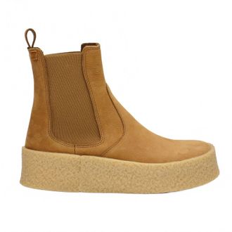 El Naturalista Womens Dolmen Platform Ankle Boots In Pleasant Honey