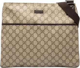 Gucci Pre-owned Crossbody Bag - Dames - Vintage Schoudertas - Beige - ONE Size - Leer - Vintage