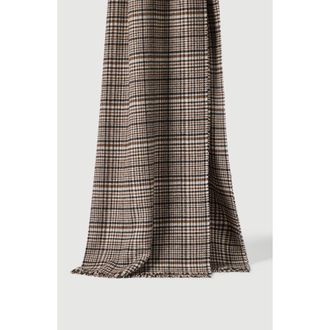 Brunello Cucinelli Cashmere Prince of Wales scarf in Brown at Nordstrom