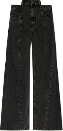 Maison Margiela Jeans met zakken - Dames - Loose Fit Jeans - Zwart - XS - Denim - Jeans